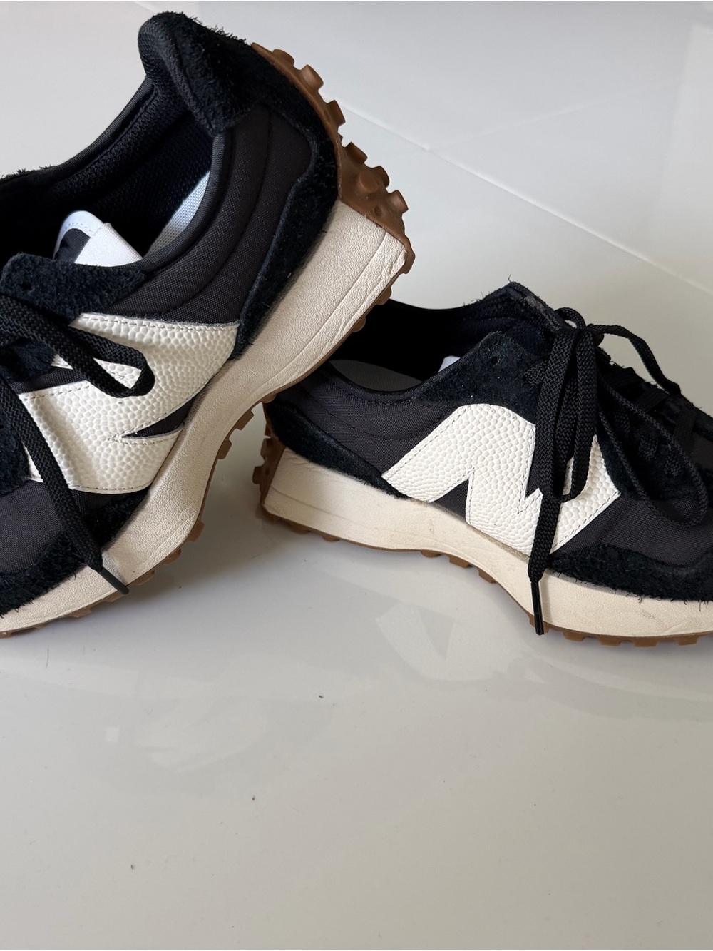 New Balance 327 Black and White Women's Athletic Sneakers